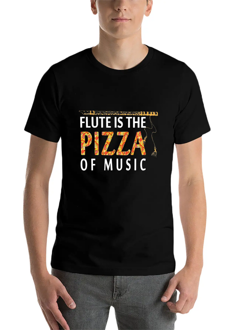 Flute Is The Pizza Of Music Classic Cotton Tee – Unisex Comfort For Any Season