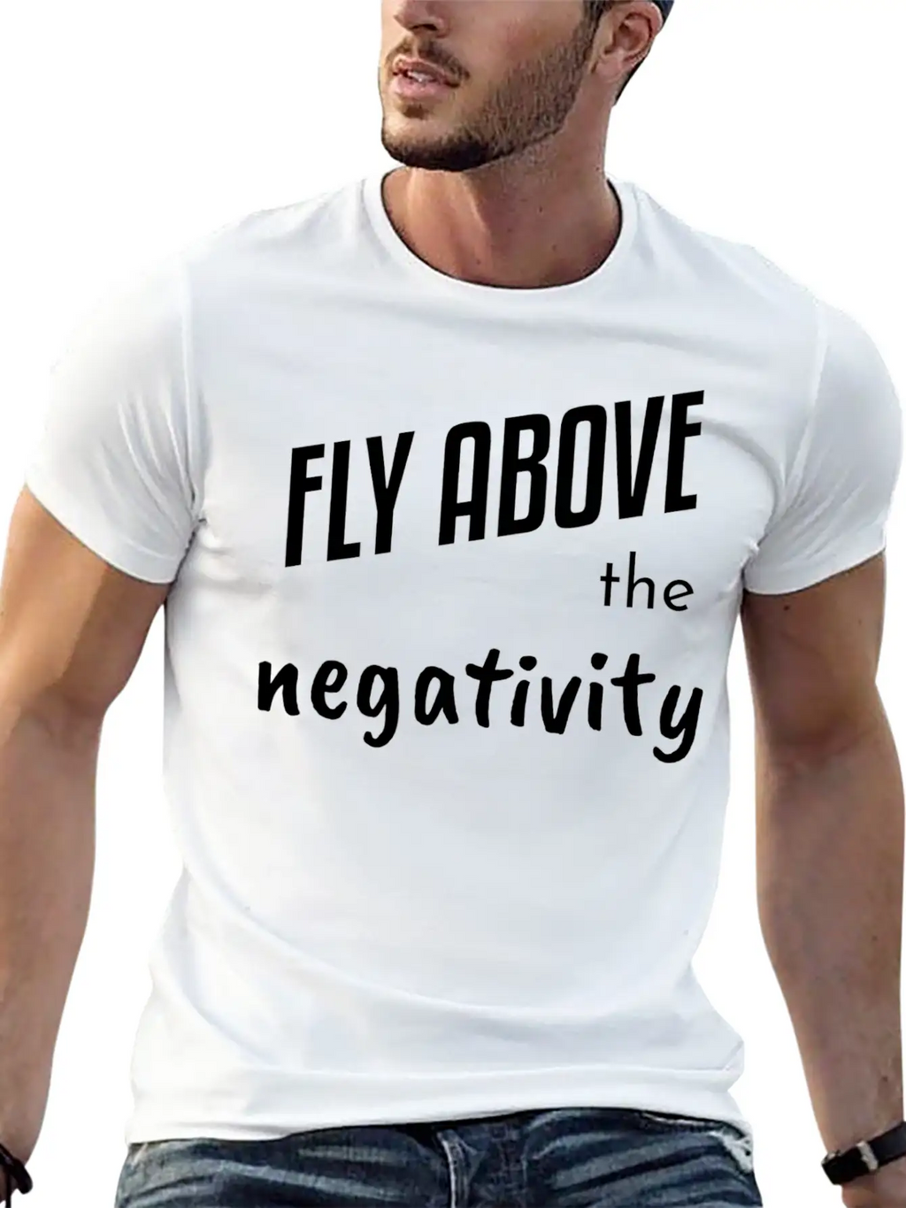 Fly Above Negativity Mindfulness Spiritual Classic Cotton Tee – Unisex Comfort For Any Season