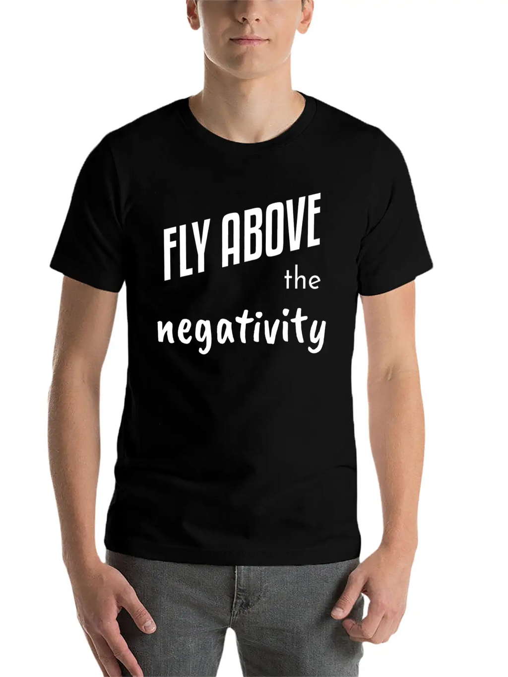 Fly Above Negativity Mindfulness Spiritual Classic Cotton Tee – Unisex Comfort For Any Season