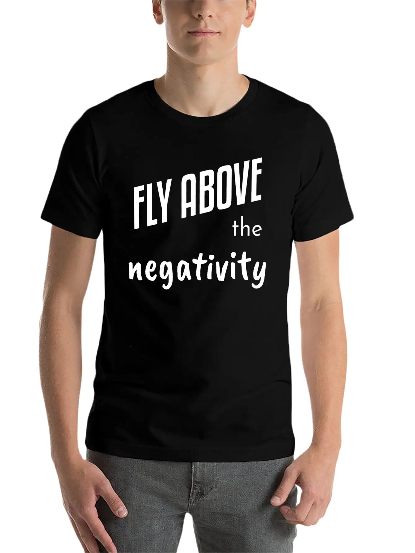 Fly Above Negativity Mindfulness Spiritual Classic Cotton Tee – Unisex Comfort For Any Season