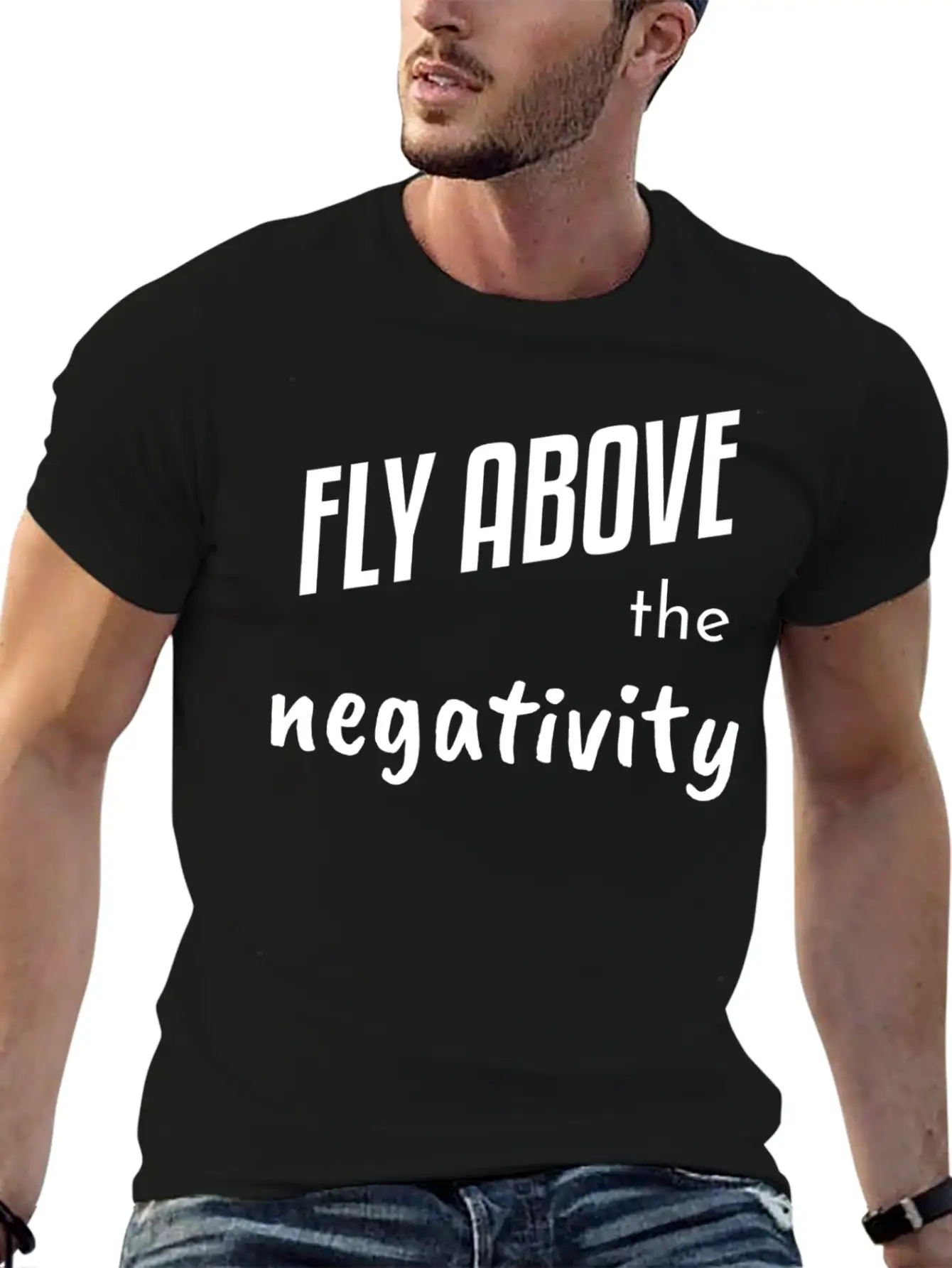 Fly Above Negativity Mindfulness Spiritual Classic Cotton Tee – Unisex Comfort For Any Season