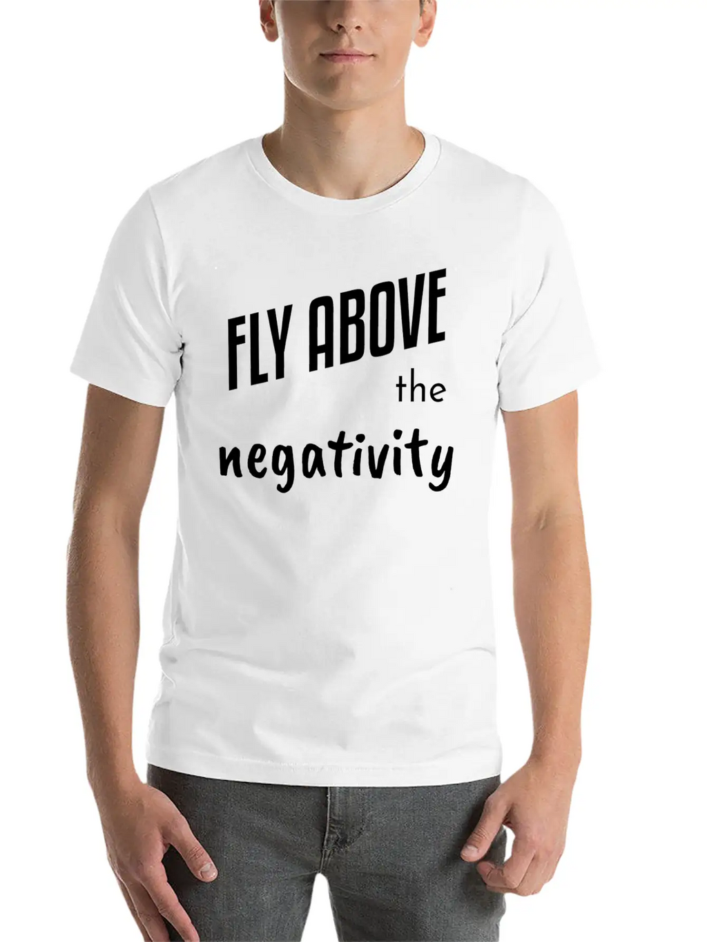 Fly Above Negativity Mindfulness Spiritual Classic Cotton Tee – Unisex Comfort For Any Season