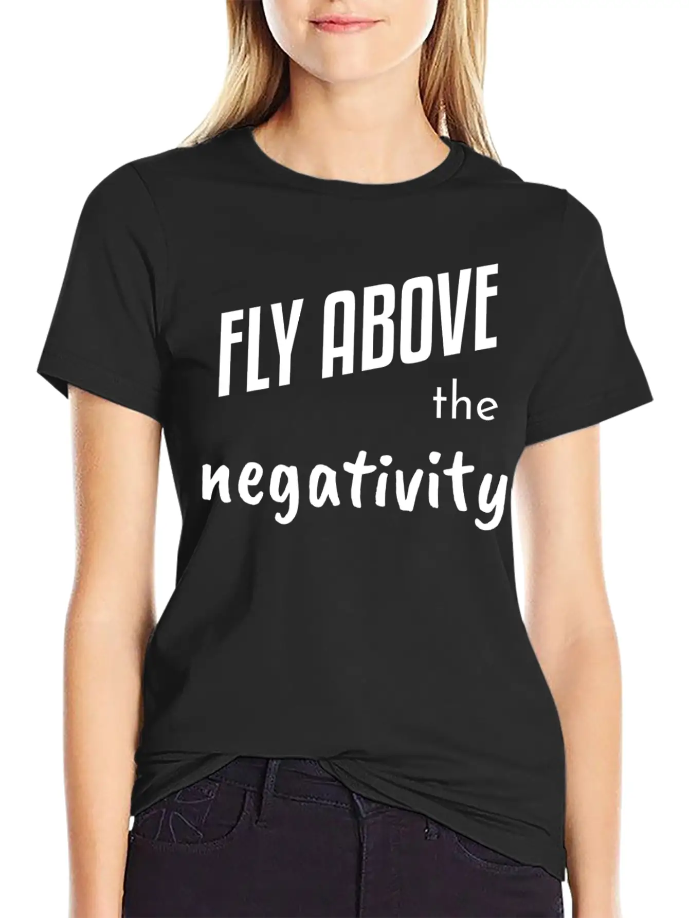 Fly Above Negativity Mindfulness Spiritual Classic Cotton Tee – Unisex Comfort For Any Season