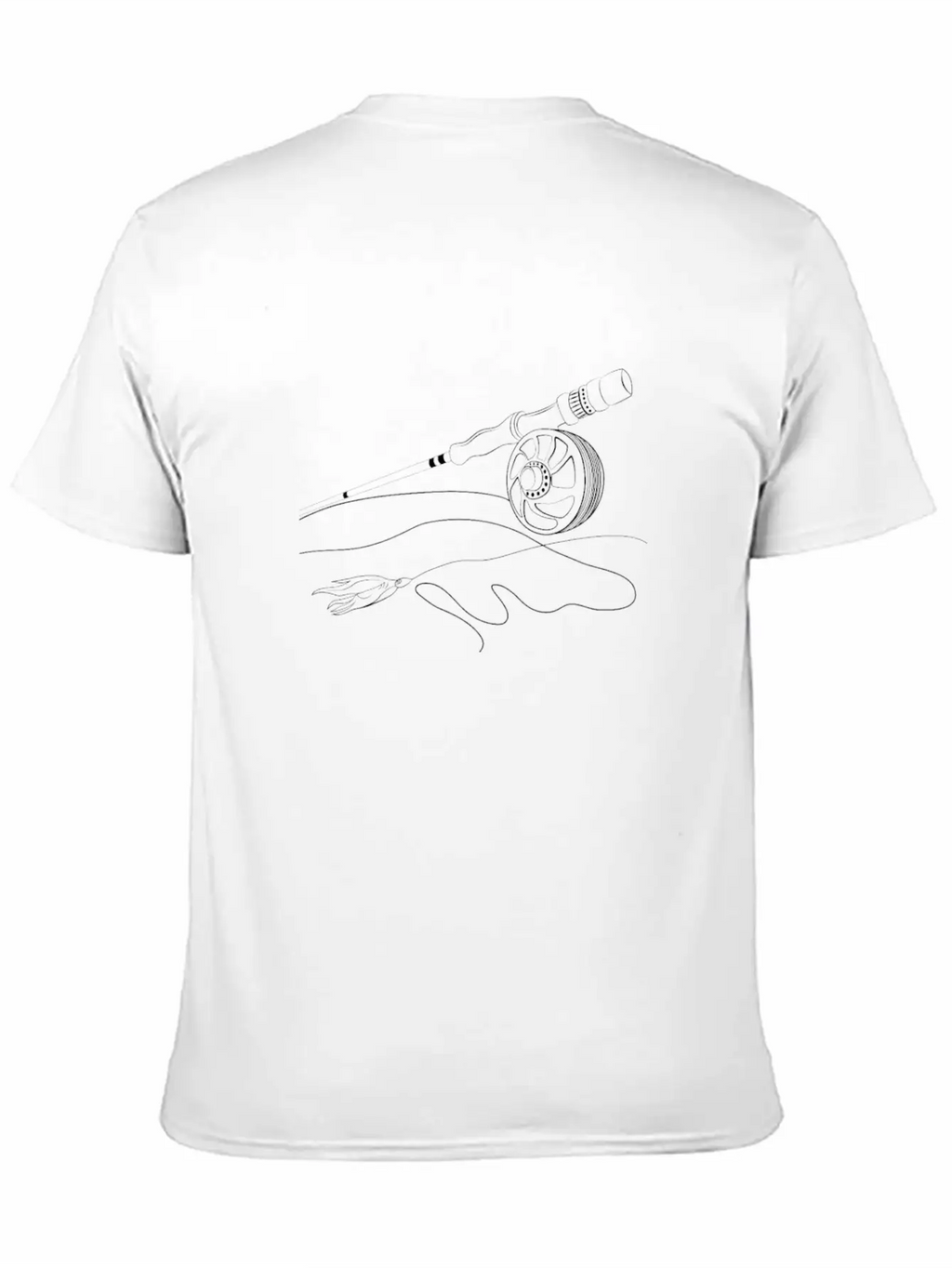 Fly Fishing Rod And Fly For Fly Fishermens Basic Graphic T-Shirt – Daily Comfort In Soft Cotton
