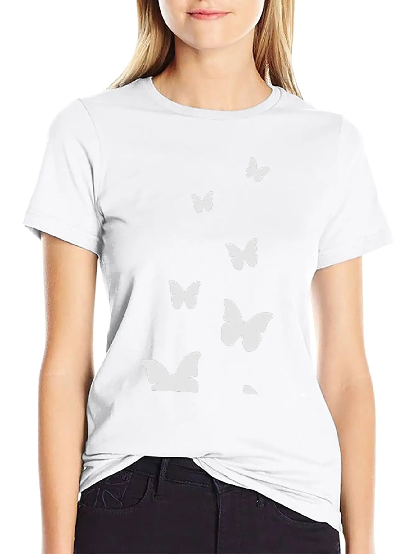 Flying Butterflies Breathable Graphic T-Shirt – Perfect For Casual Days