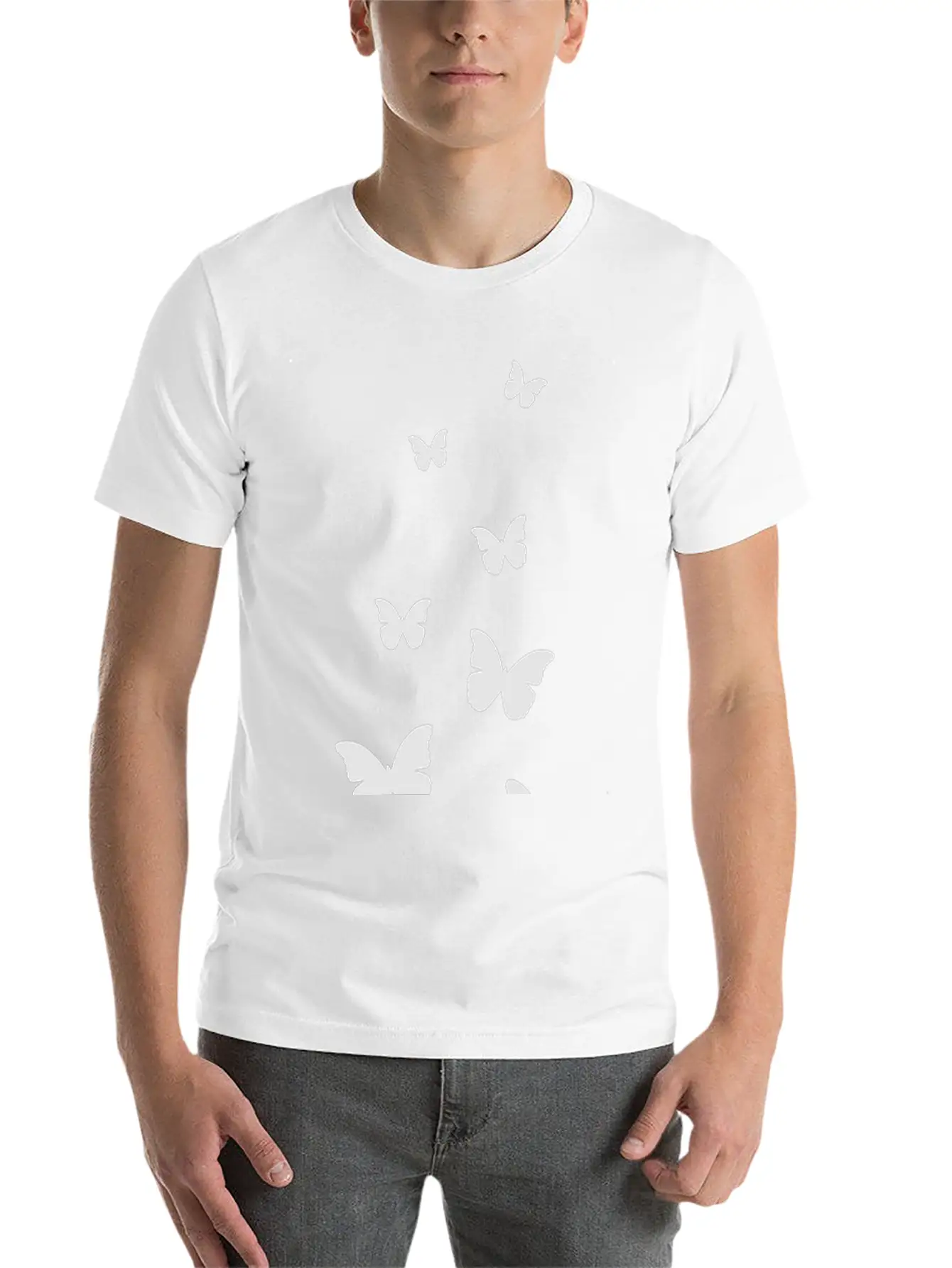 Flying Butterflies Breathable Graphic T-Shirt – Perfect For Casual Days