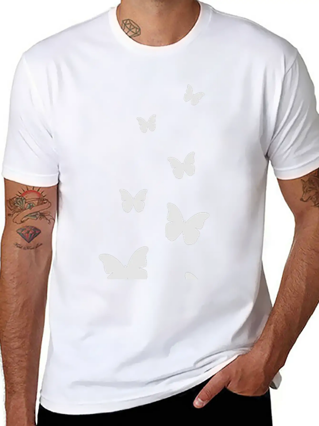 Flying Butterflies Breathable Graphic T-Shirt – Perfect For Casual Days