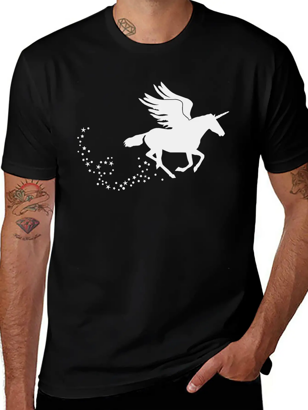 Flying Pegasus Unicorn Classic Cotton Tee – Unisex Comfort For Any Season