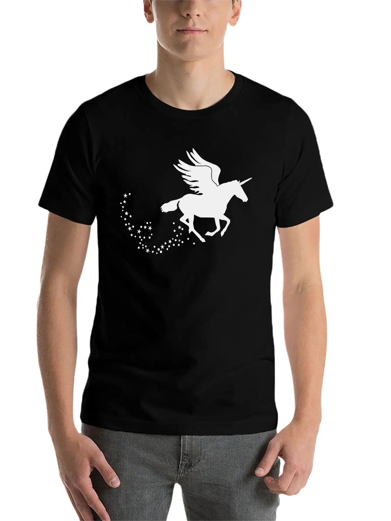 Flying Pegasus Unicorn Classic Cotton Tee – Unisex Comfort For Any Season