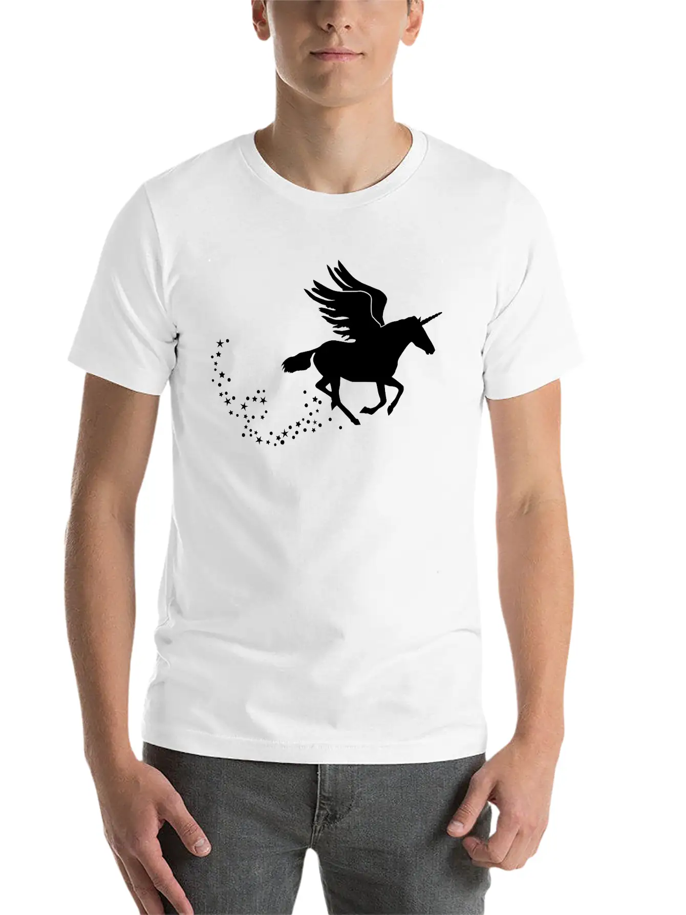 Flying Pegasus Unicorn Classic Cotton Tee – Unisex Comfort For Any Season