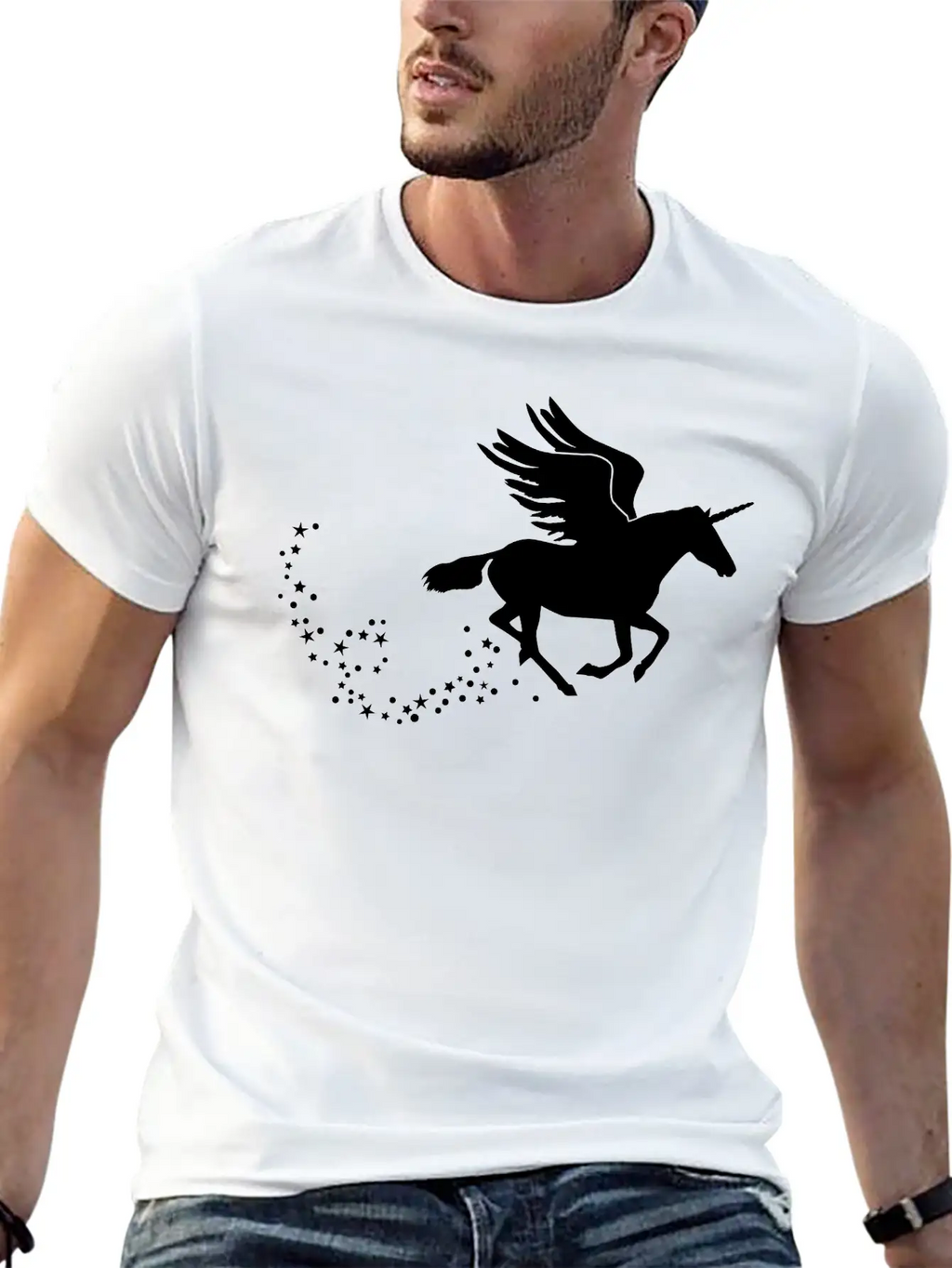 Flying Pegasus Unicorn Classic Cotton Tee – Unisex Comfort For Any Season