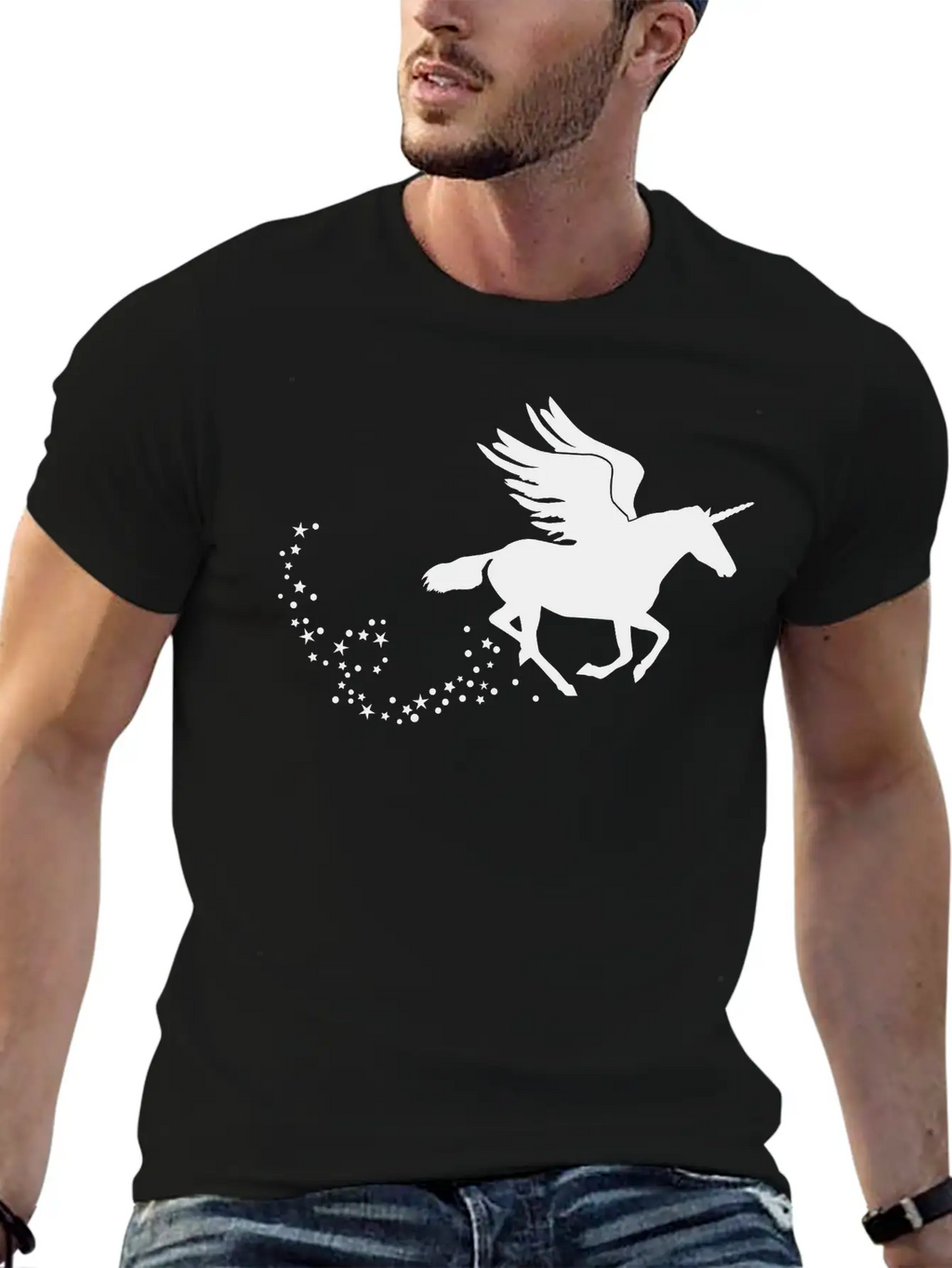 Flying Pegasus Unicorn Classic Cotton Tee – Unisex Comfort For Any Season