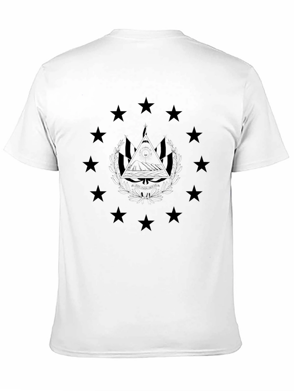 Mens Black T-Shirt with Pyramid Star Design