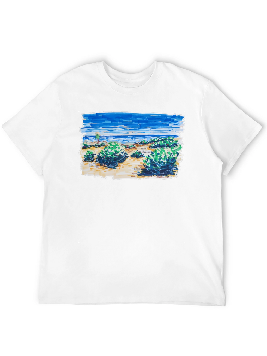 Coastal Sketch Graphic Tee - Black