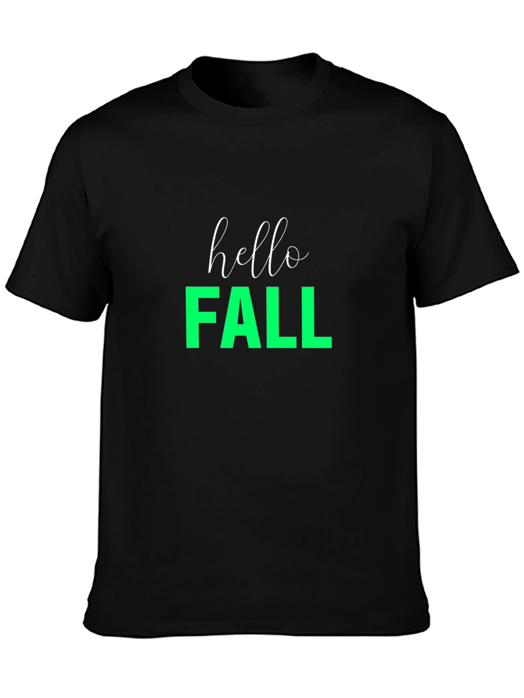 Hello Fall Graphic Tee - Black Casual T-Shirt