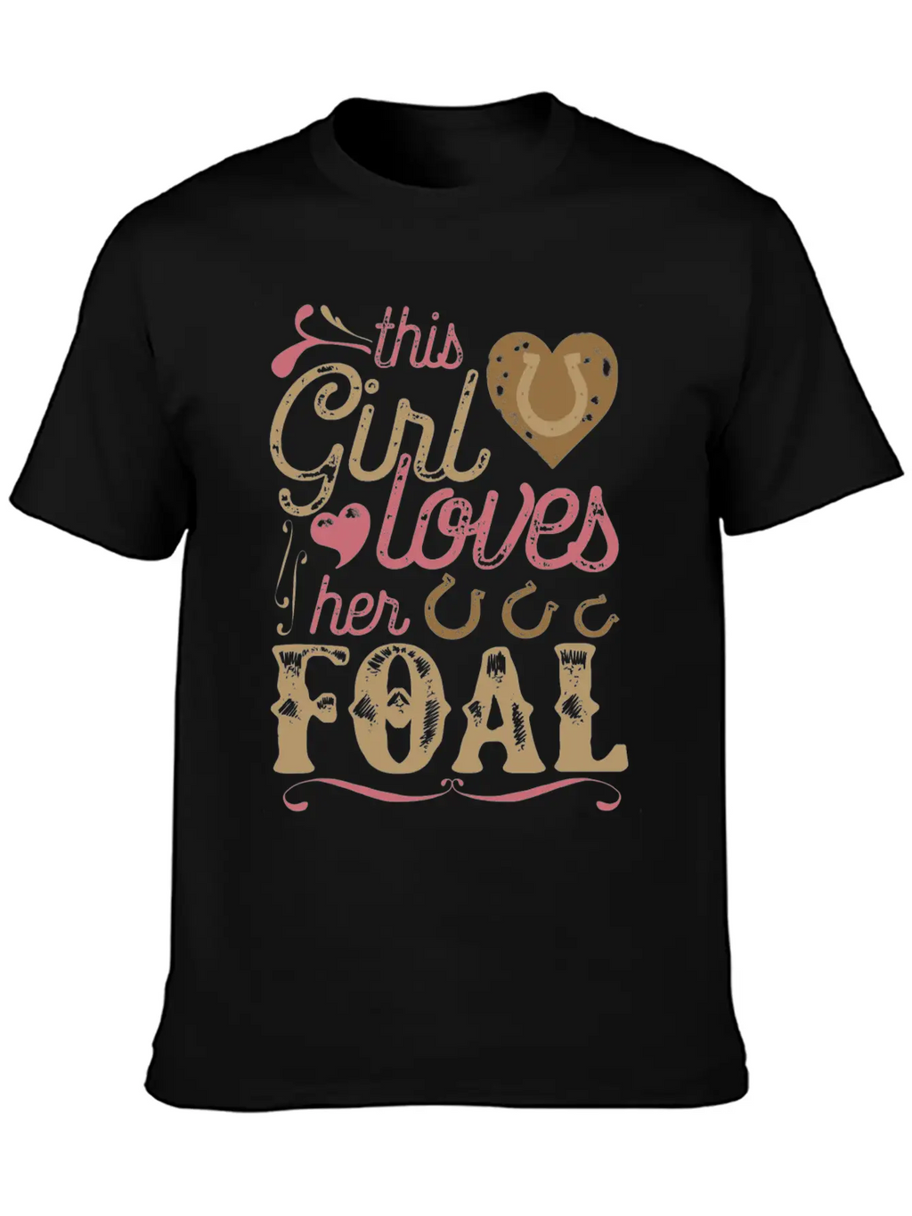 Foal Horse Shirt Gift Horses Breathable Graphic T-Shirt – Perfect For Casual Days