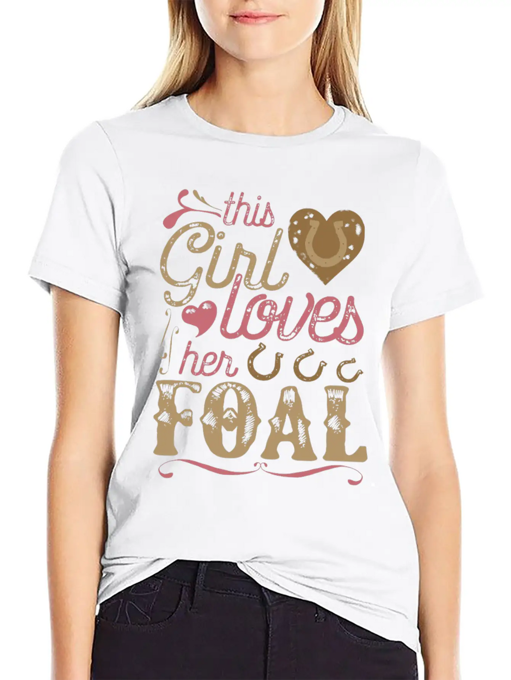Foal Horse Shirt Gift Horses Breathable Graphic T-Shirt – Perfect For Casual Days