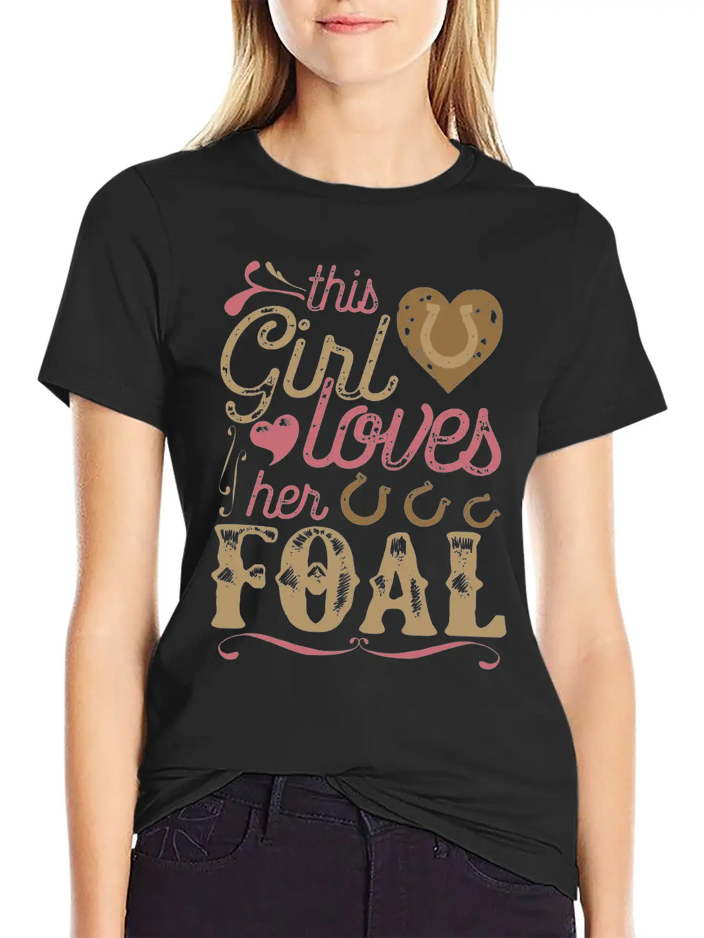 Foal Horse Shirt Gift Horses Breathable Graphic T-Shirt – Perfect For Casual Days