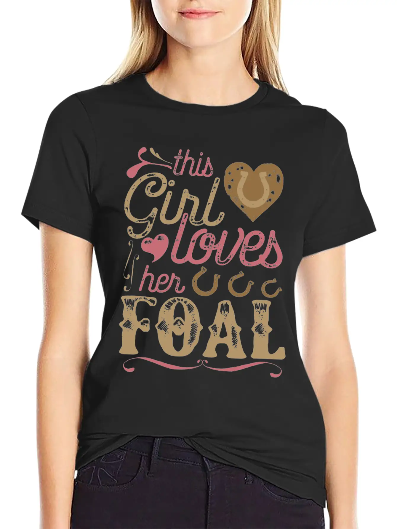 Foal Horse Shirt Gift Horses Breathable Graphic T-Shirt – Perfect For Casual Days
