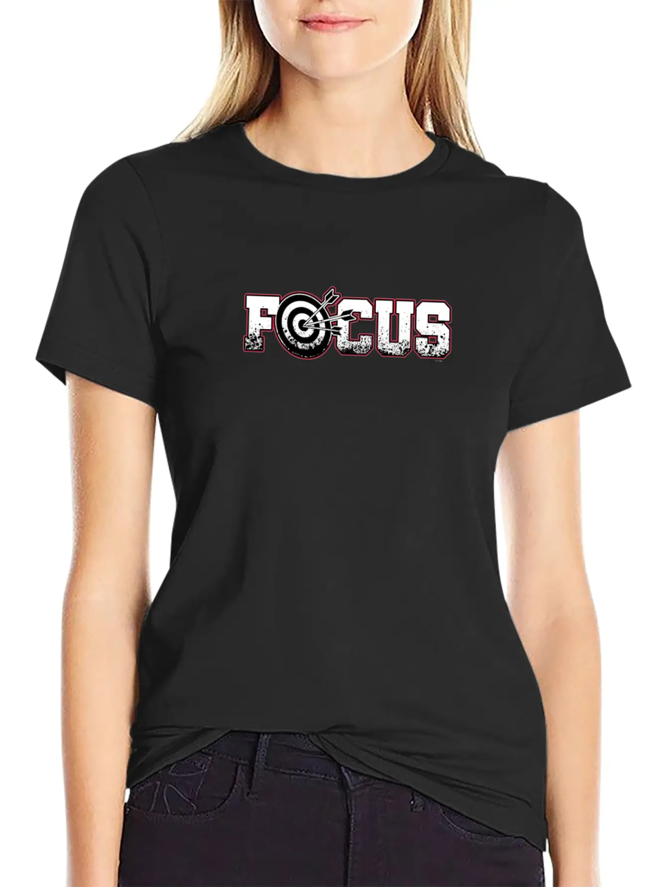 Focus Archery Archer Bullseye Bow And Arrow Stylish Everyday T-Shirt – Unisex Basic Cotton Tee