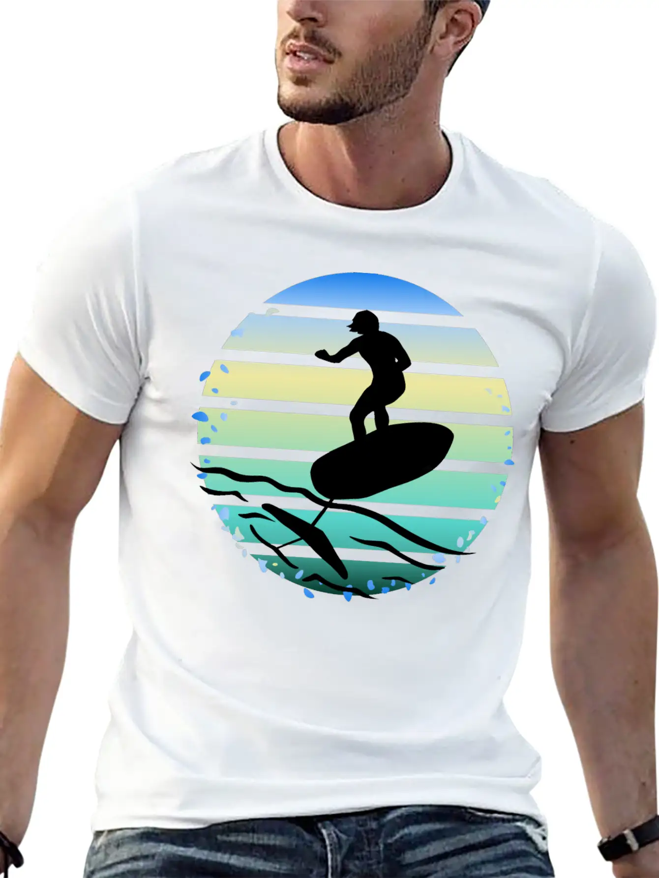 Foil Pumping Unisex Casual T-Shirt – Clean Design For Daily Comfort