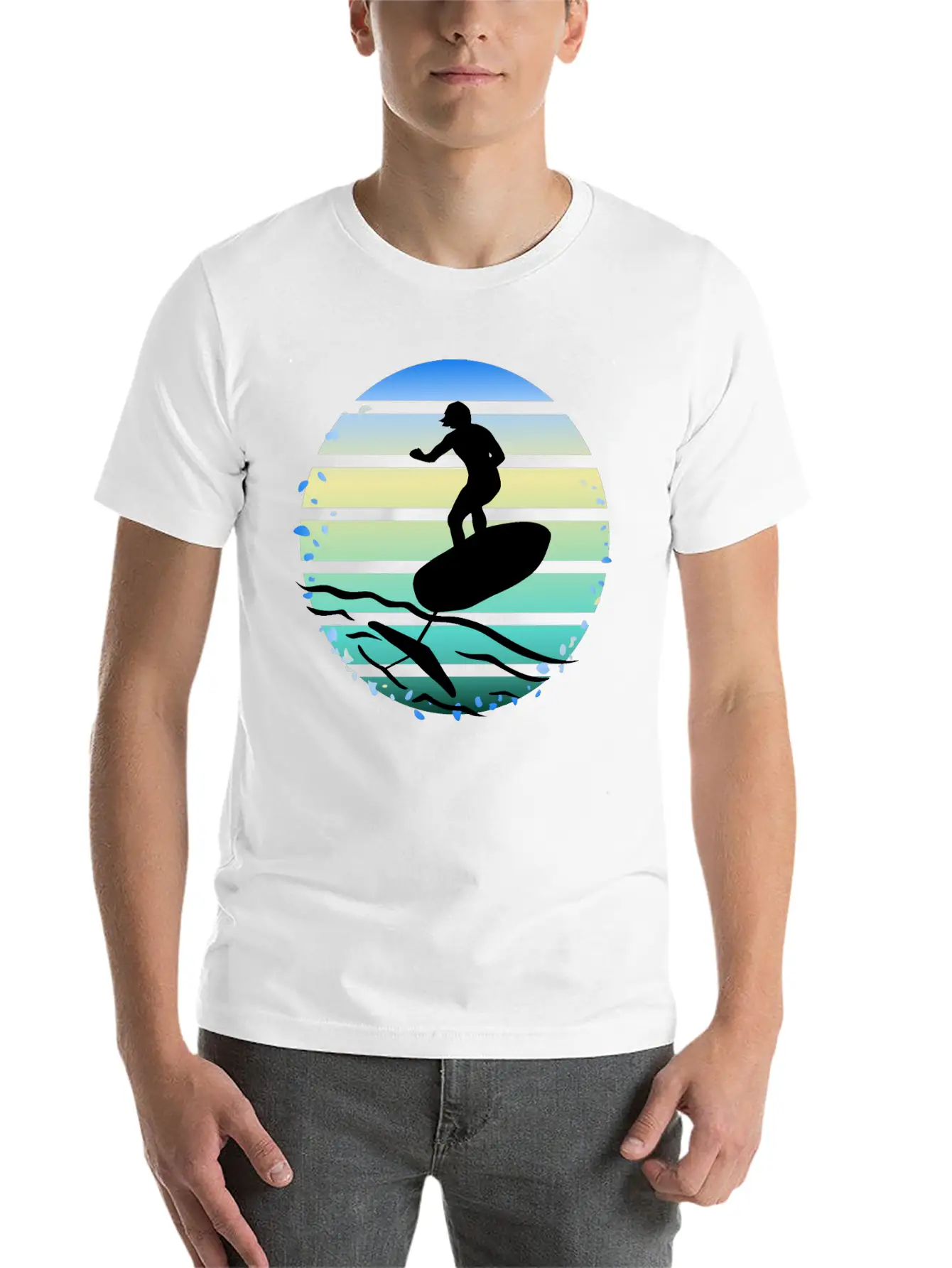 Foil Pumping Unisex Casual T-Shirt – Clean Design For Daily Comfort