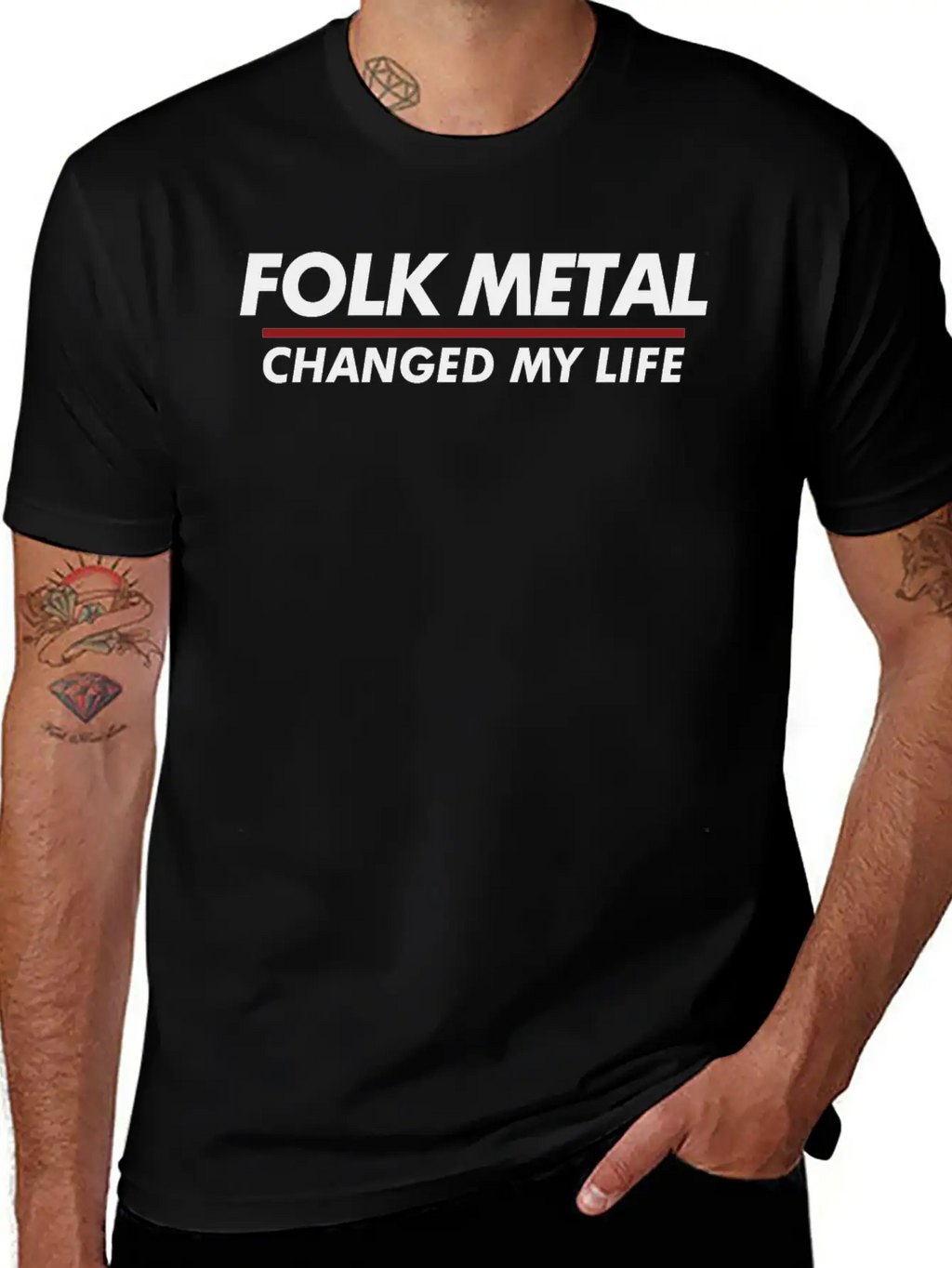 Folk Metal Changed My Life Breathable Soft Cotton T-Shirt – Timeless Casual Look