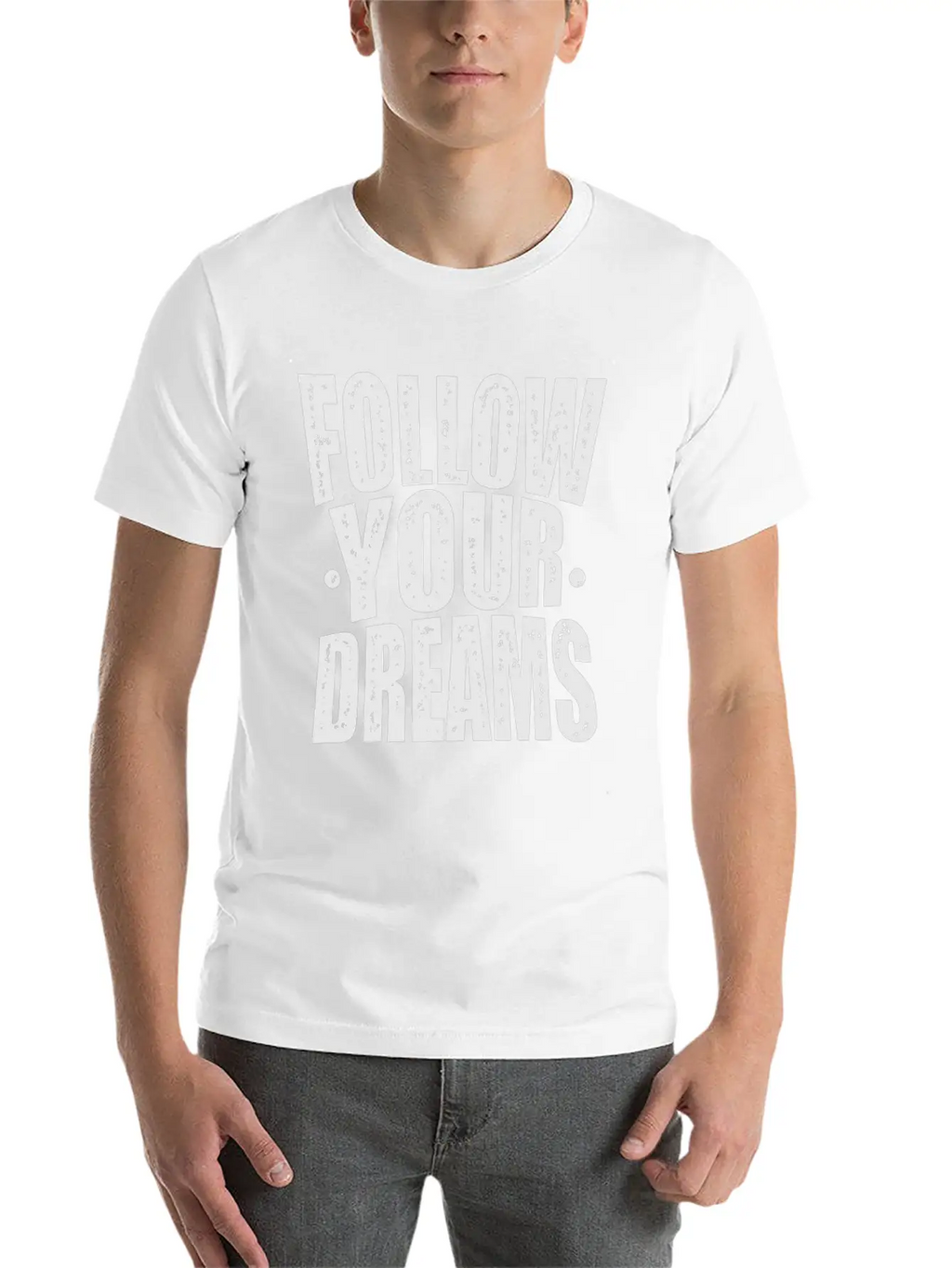 Follow Your Dreams Typography Essential Cotton Tee For Daily Outfits – Unisex Style