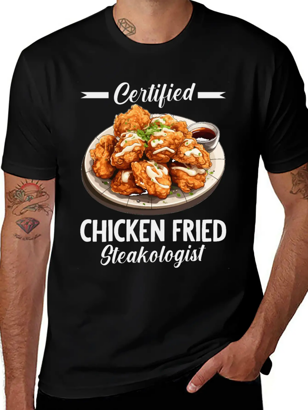Food Chicken Fried Steak Classic Cotton Tee – Unisex Comfort For Any Season