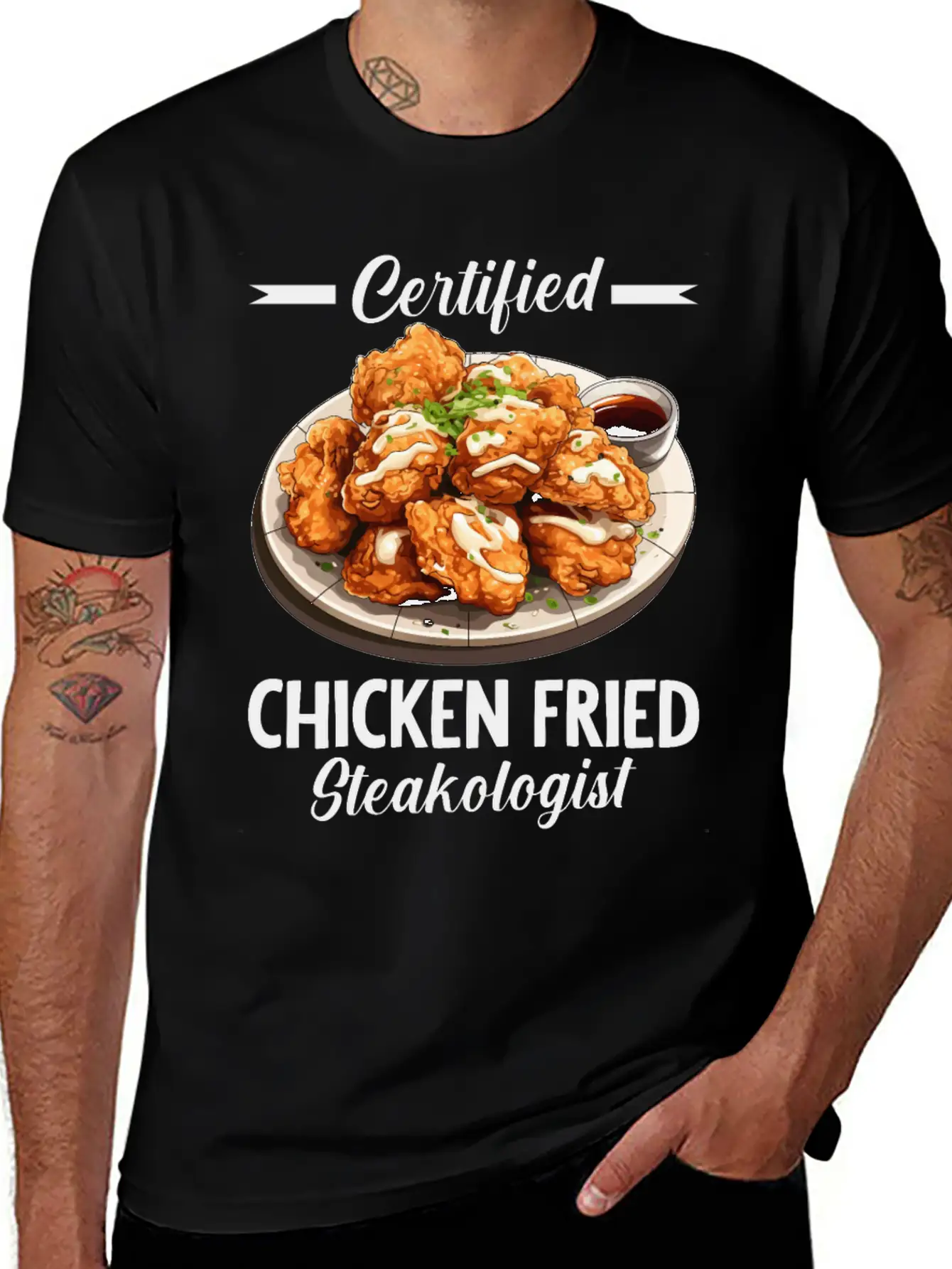 Food Chicken Fried Steak Classic Cotton Tee – Unisex Comfort For Any Season