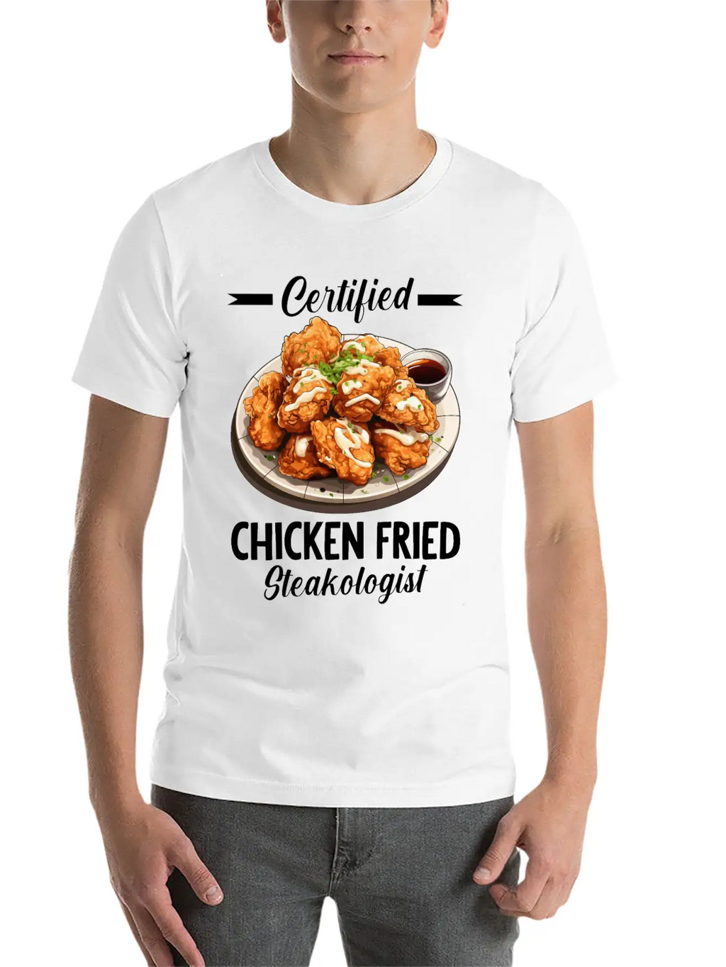 Food Chicken Fried Steak Classic Cotton Tee – Unisex Comfort For Any Season