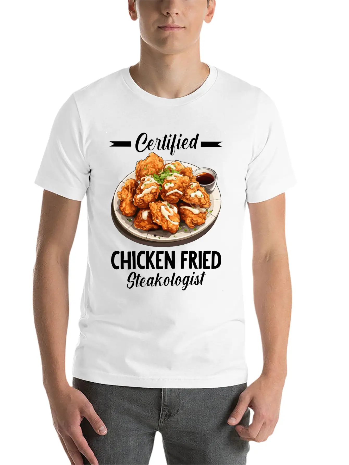 Food Chicken Fried Steak Classic Cotton Tee – Unisex Comfort For Any Season