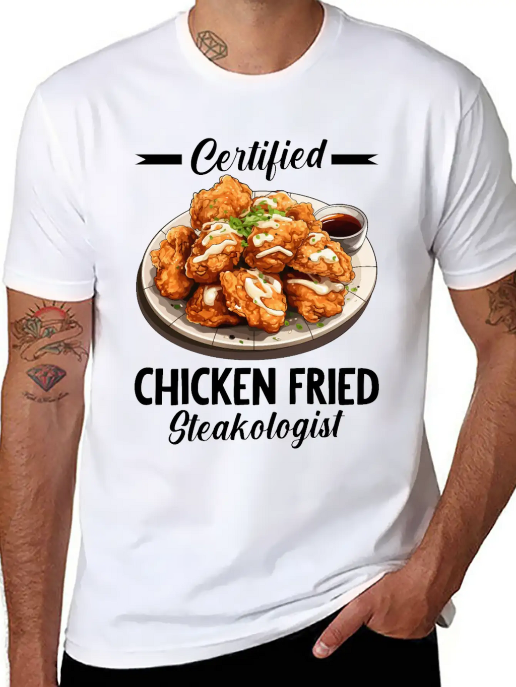 Food Chicken Fried Steak Classic Cotton Tee – Unisex Comfort For Any Season