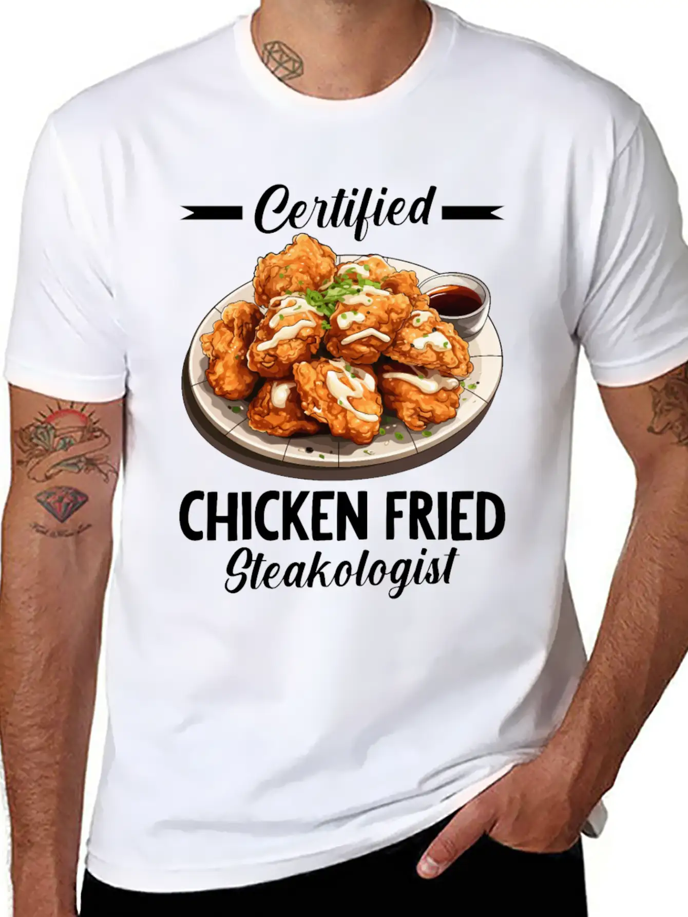Food Chicken Fried Steak Classic Cotton Tee – Unisex Comfort For Any Season