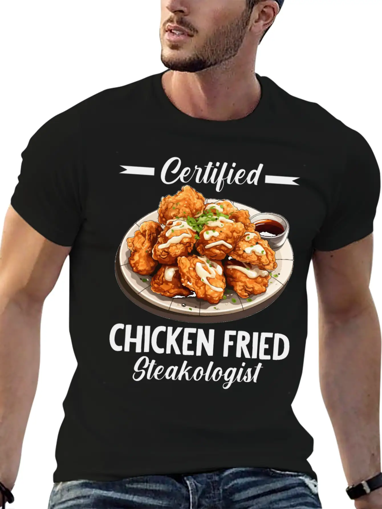 Food Chicken Fried Steak Classic Cotton Tee – Unisex Comfort For Any Season
