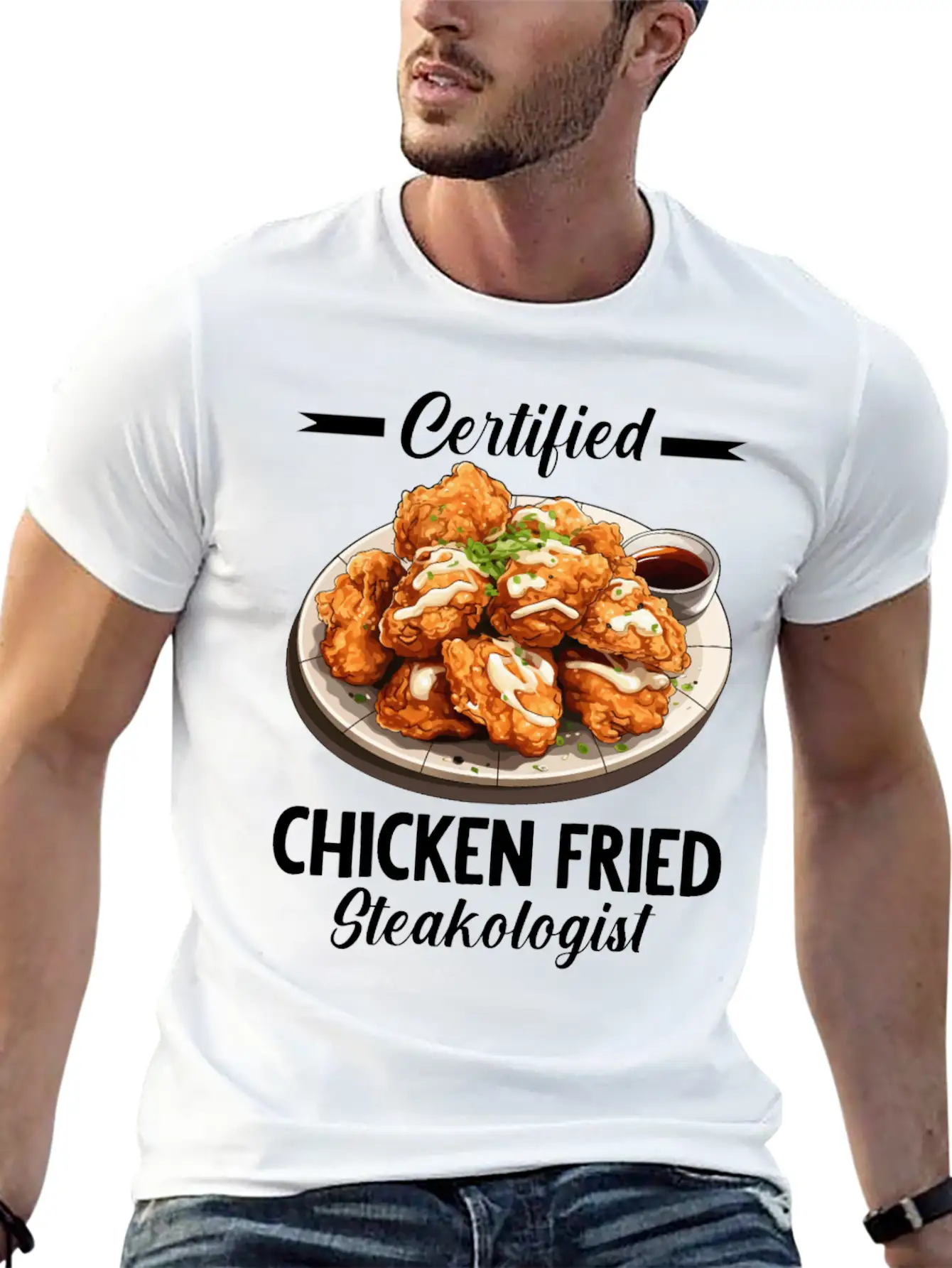 Food Chicken Fried Steak Classic Cotton Tee – Unisex Comfort For Any Season