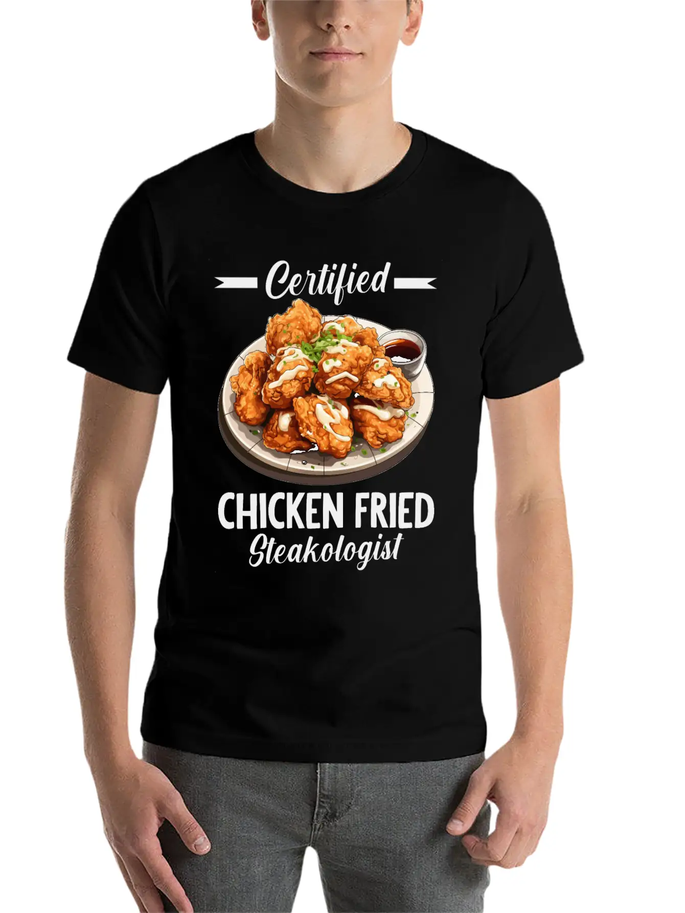 Food Chicken Fried Steak Classic Cotton Tee – Unisex Comfort For Any Season