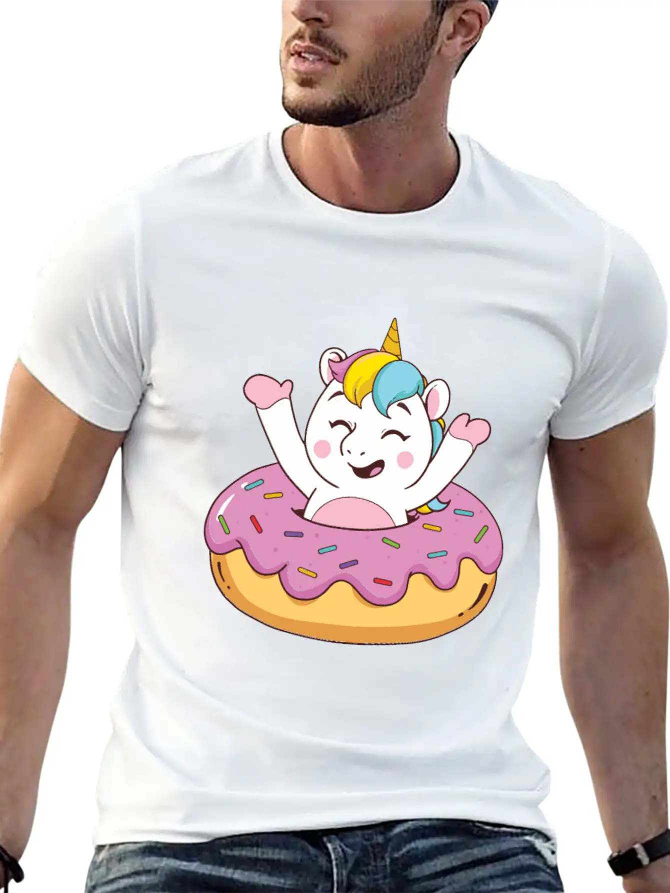Food Magical Doughnut Classic Cotton Tee – Unisex Comfort For Any Season
