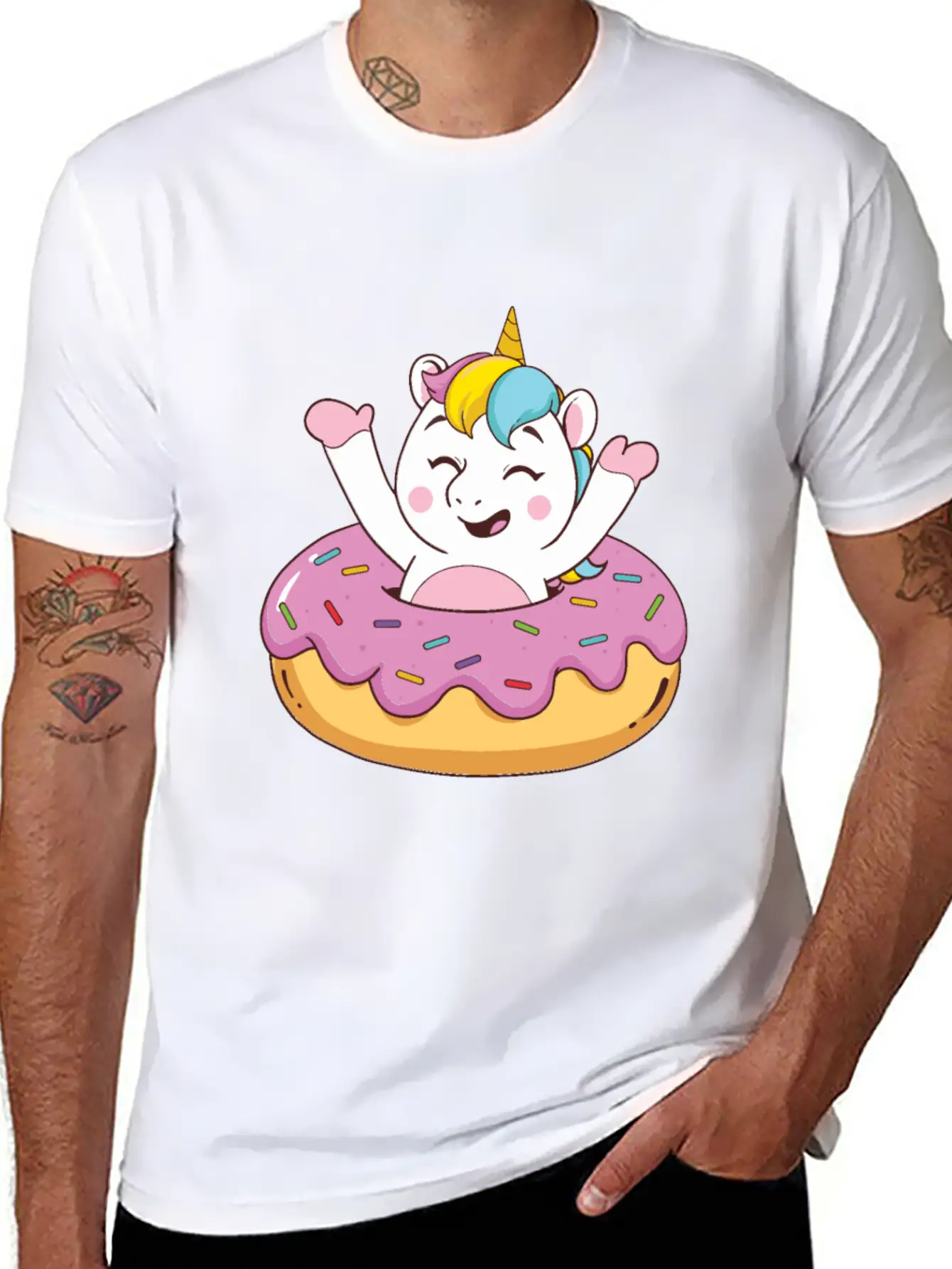 Food Magical Doughnut Classic Cotton Tee – Unisex Comfort For Any Season