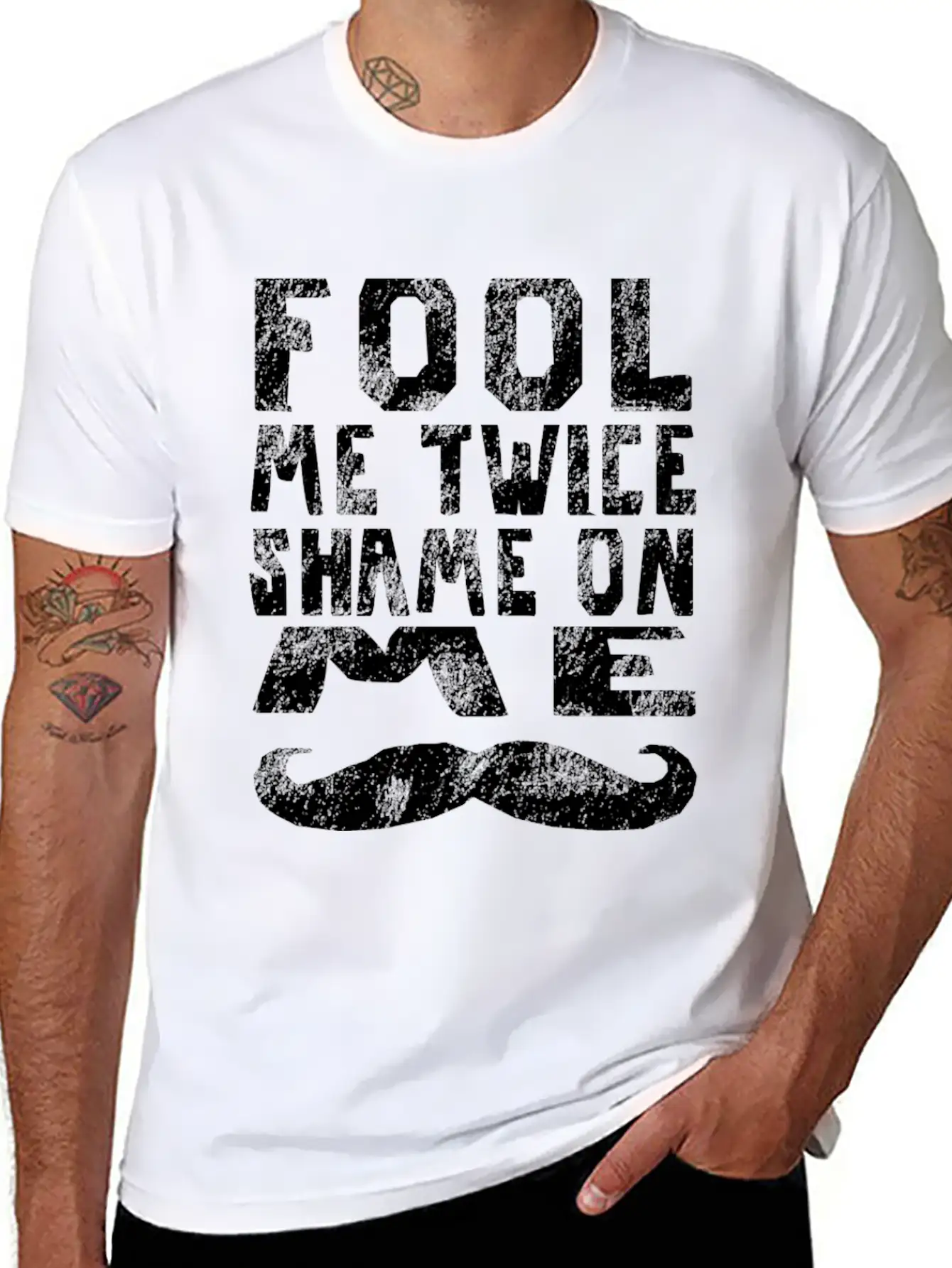 Fool Me Twice Shame On Me Partner Look 2 Timeless Short Sleeve Tee – Comfy And Minimalist Design