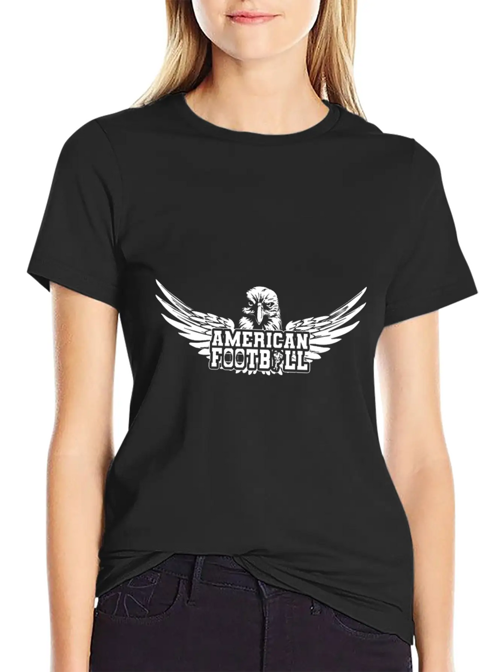 Football American Football Footballer Essential Cotton Tee For Daily Outfits – Unisex Style