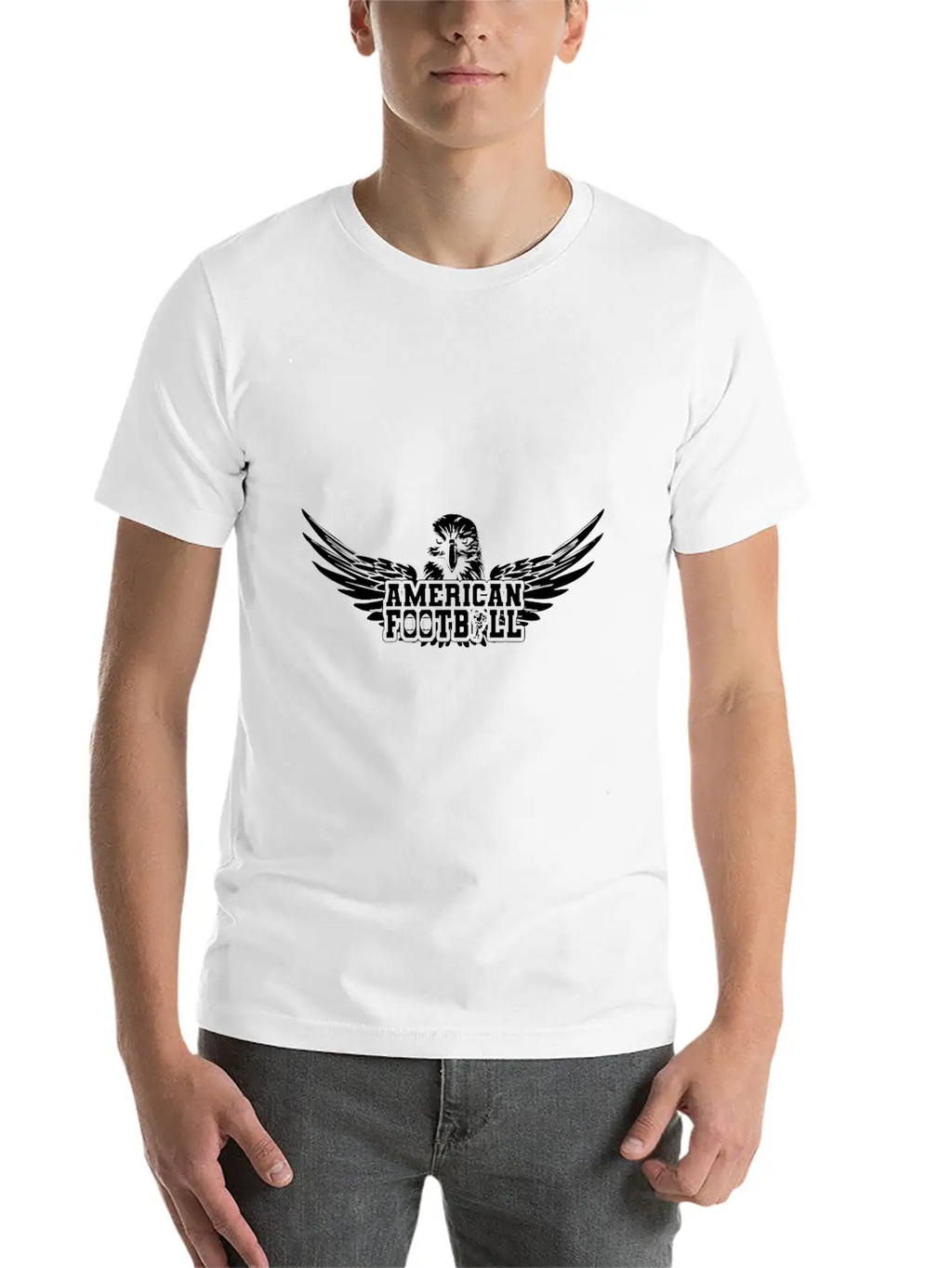 Football American Football Footballer Essential Cotton Tee For Daily Outfits – Unisex Style