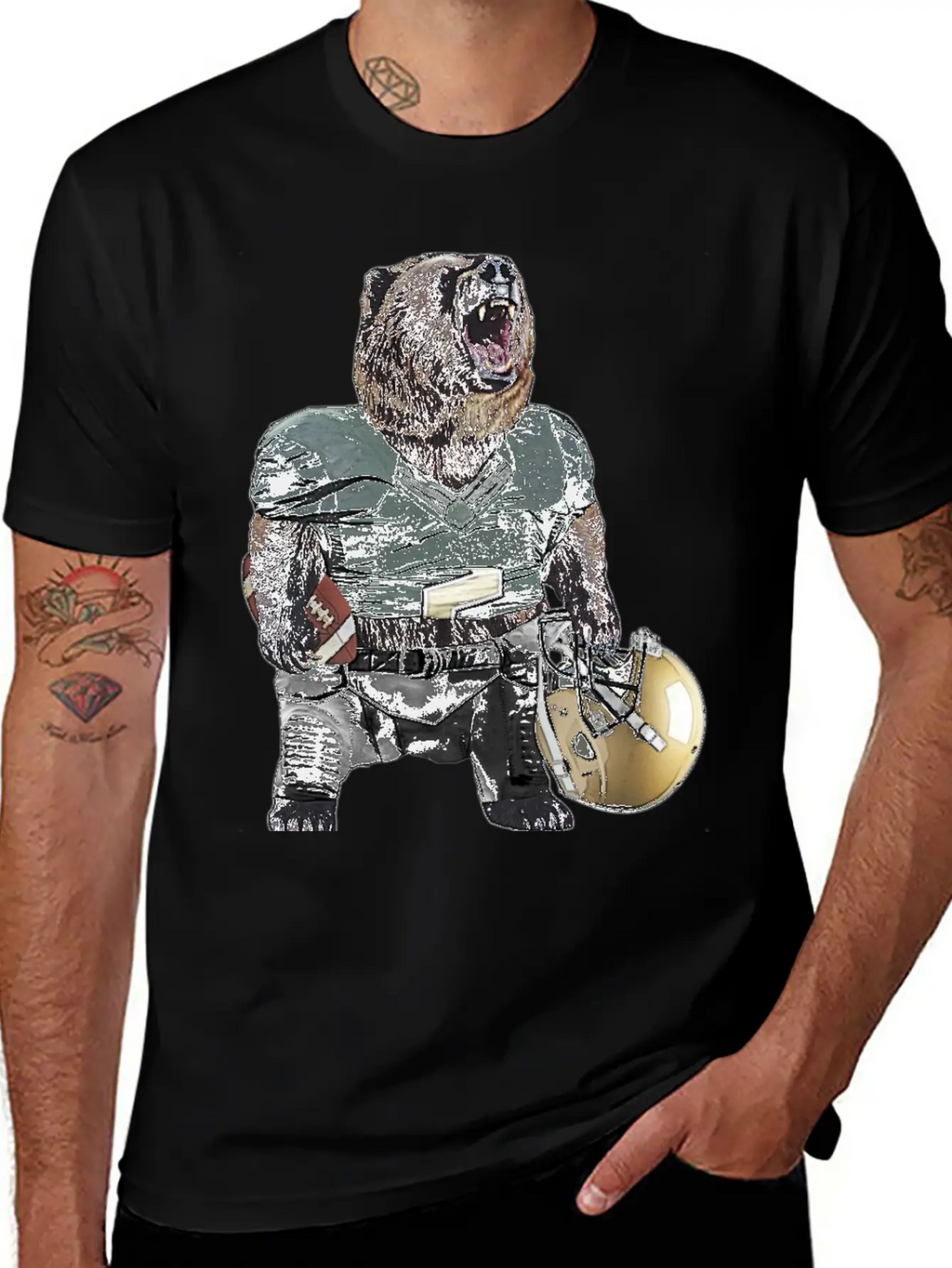 Football Bear Classic Cotton Tee – Unisex Comfort For Any Season
