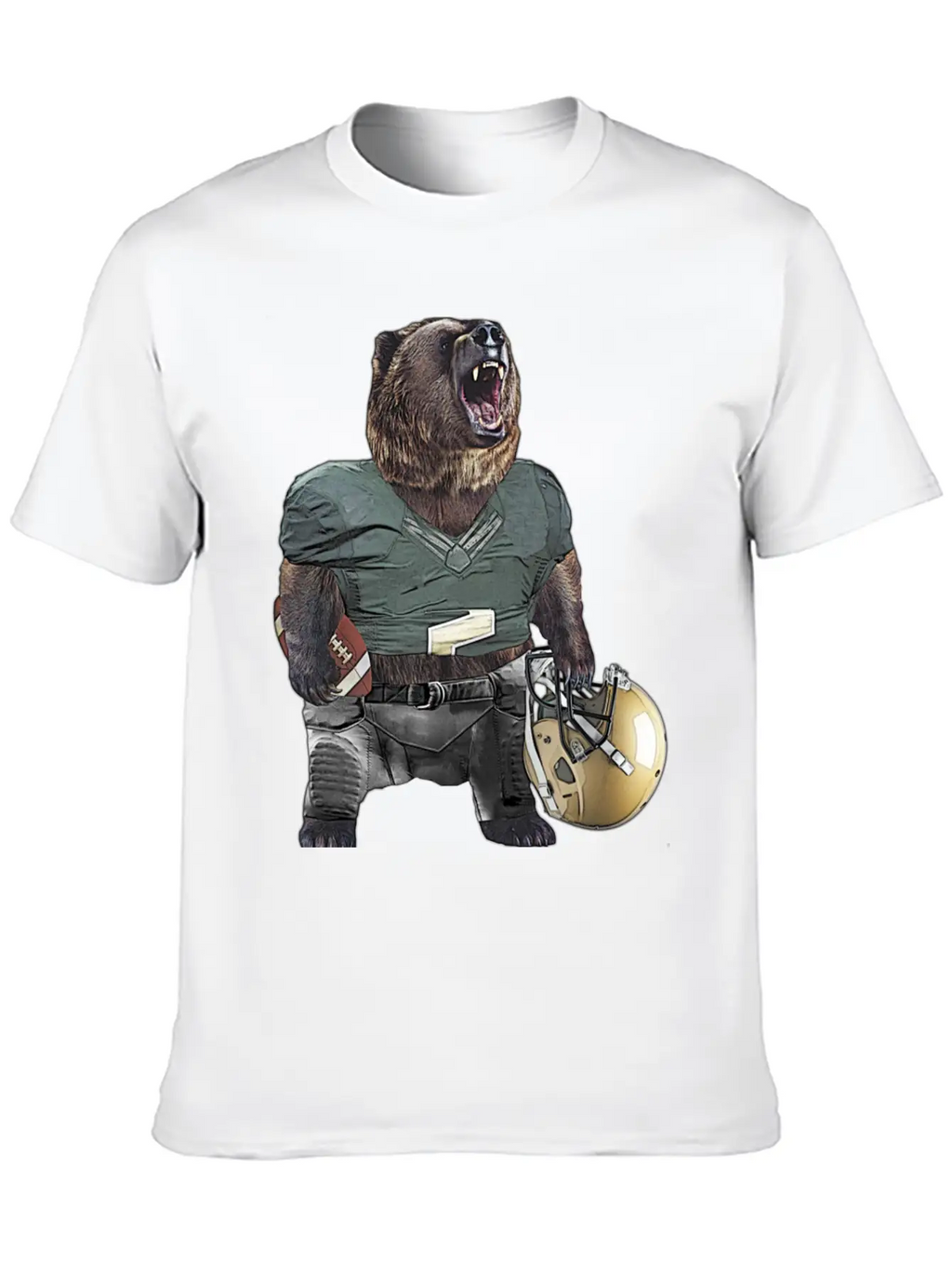 Football Bear Classic Cotton Tee – Unisex Comfort For Any Season