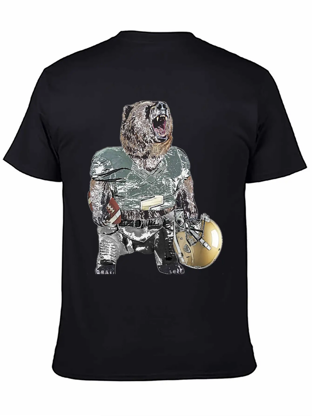 Football Bear Classic Cotton Tee – Unisex Comfort For Any Season