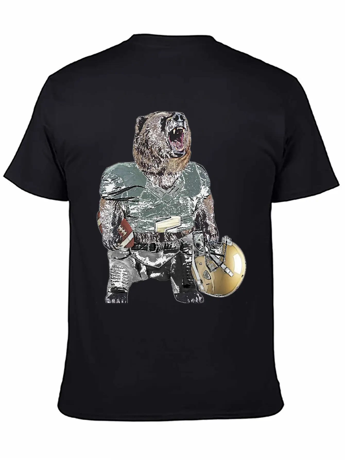 Football Bear Classic Cotton Tee – Unisex Comfort For Any Season