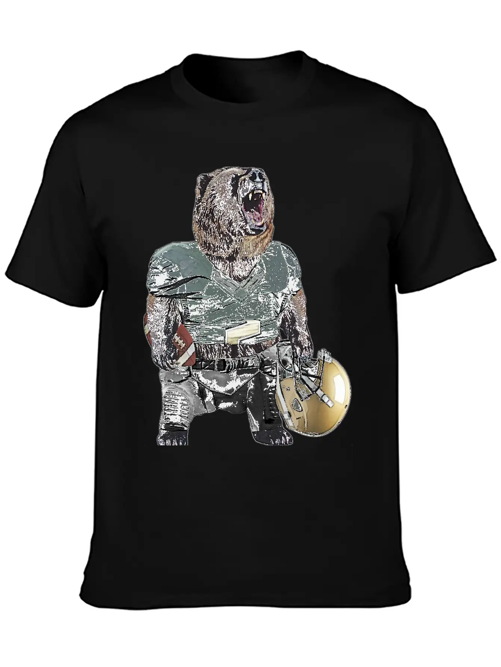 Football Bear Classic Cotton Tee – Unisex Comfort For Any Season