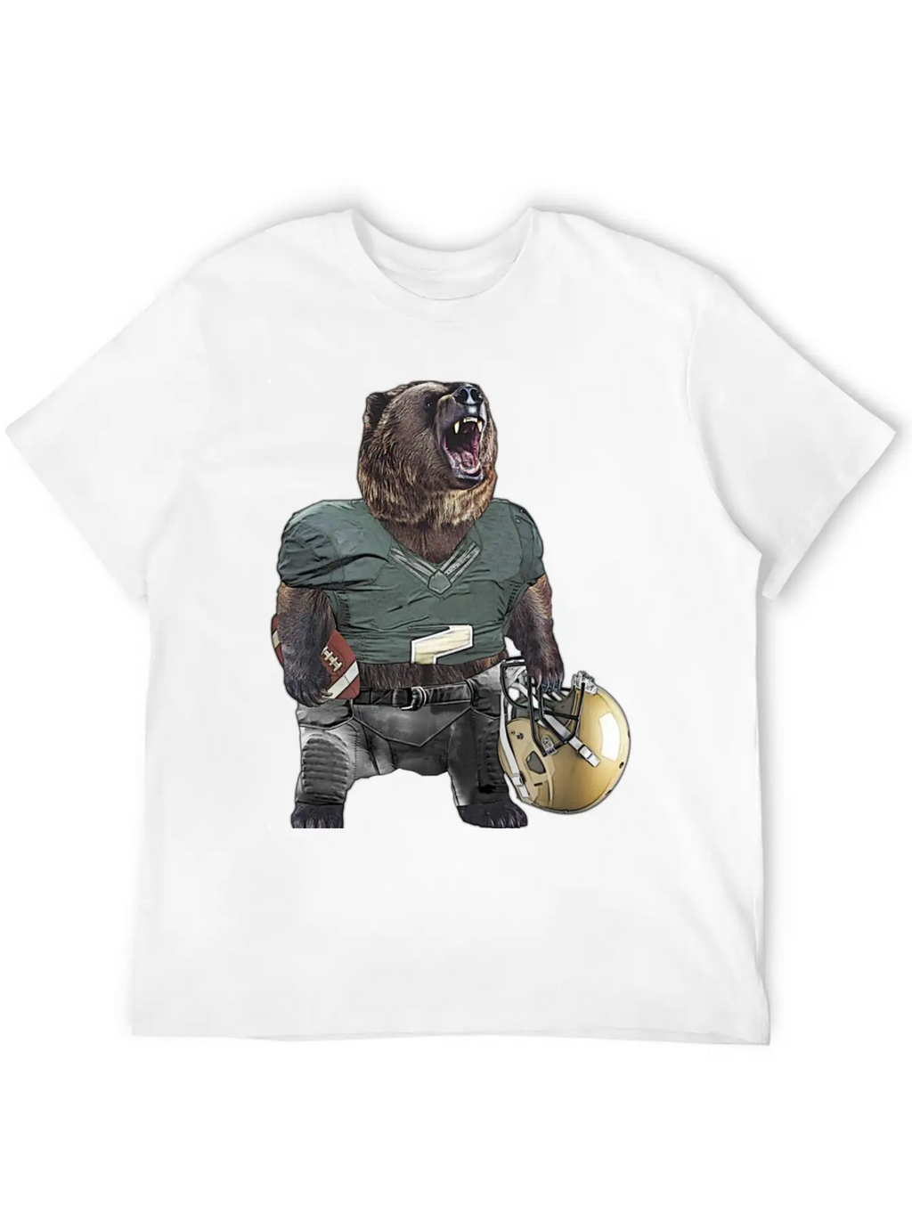 Football Bear Classic Cotton Tee – Unisex Comfort For Any Season