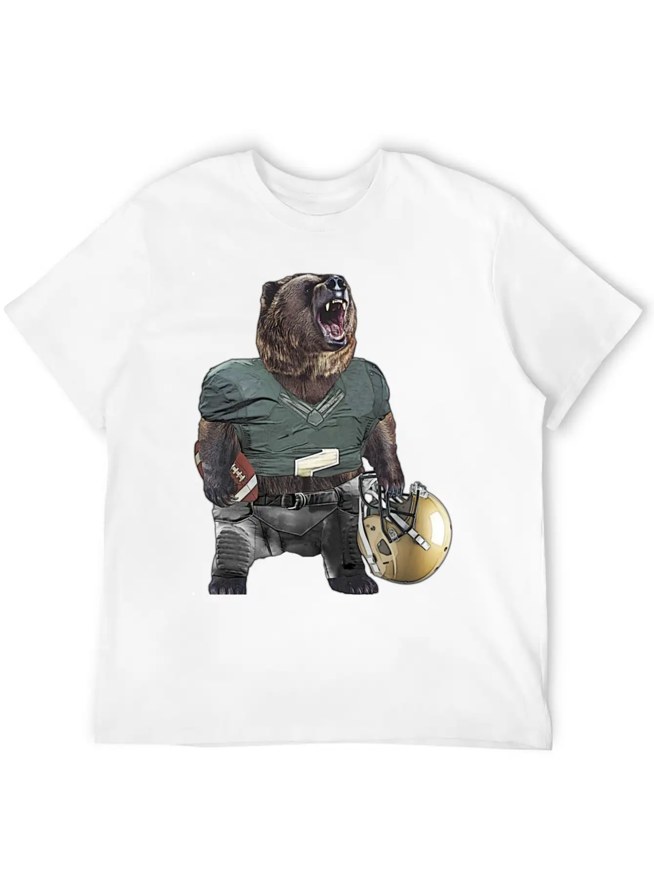 Football Bear Classic Cotton Tee – Unisex Comfort For Any Season