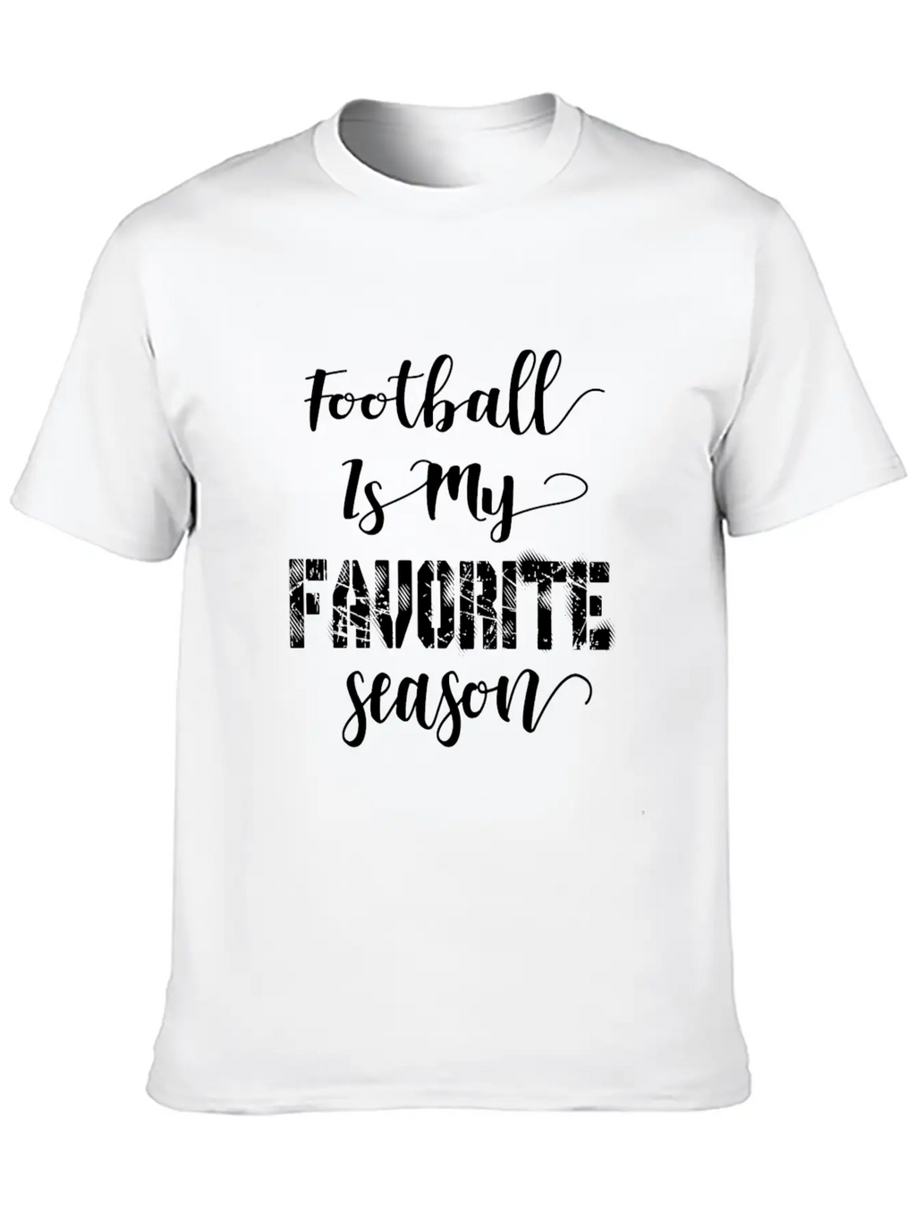 Football Is My Favorite Season Relaxed Everyday Tee – Lightweight And Durable Cotton